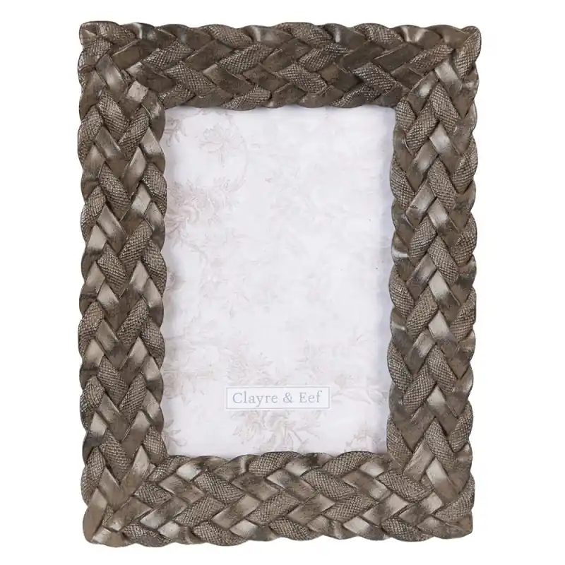 Clayre & Eef Fotolijst 10x15 cm Bruin Polyresin Laatste Kans