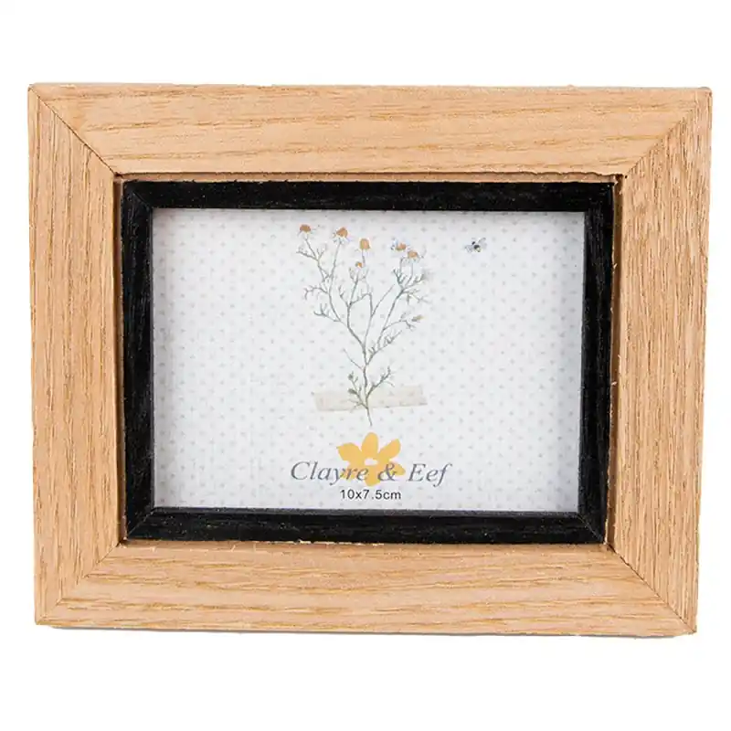 Weekendaanbieding Clayre & Eef Fotolijst 7x10 cm Bruin Zwart MDF