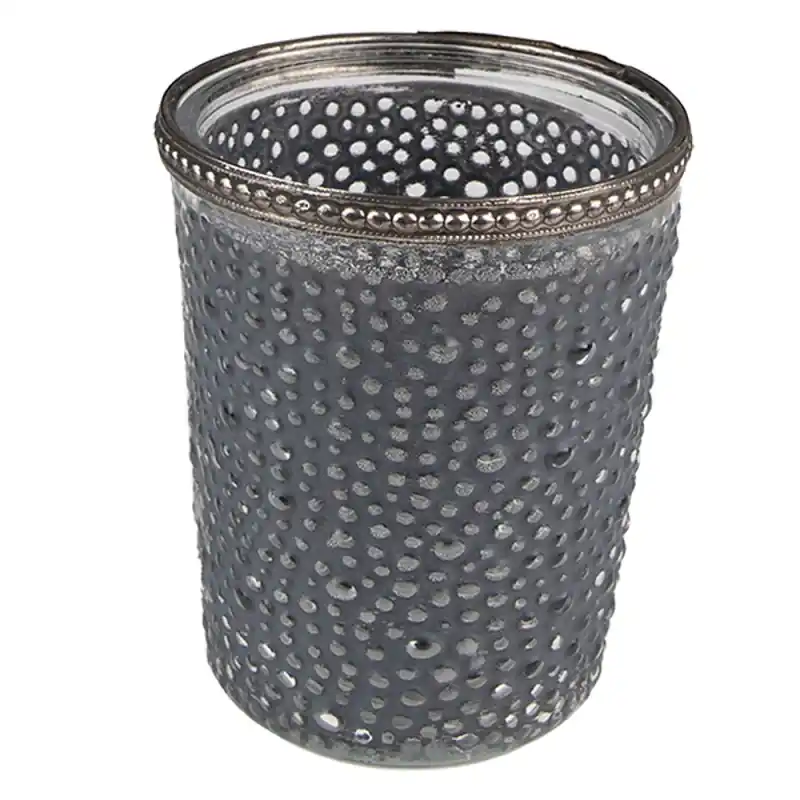 Populair Clayre & Eef Theelichthouder Ø 6x7 cm Grijs Glas