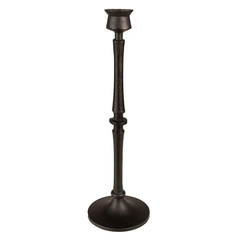 Aanbieding Clayre & Eef Kandelaar 33 cm Zwart Aluminium