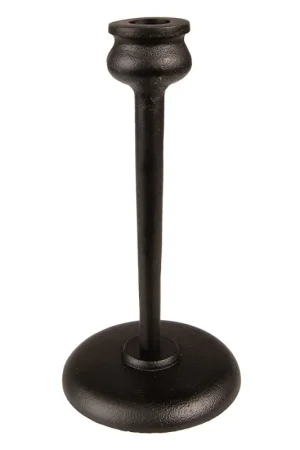 Weekendaanbieding Clayre & Eef Kandelaar 21 cm Zwart Aluminium