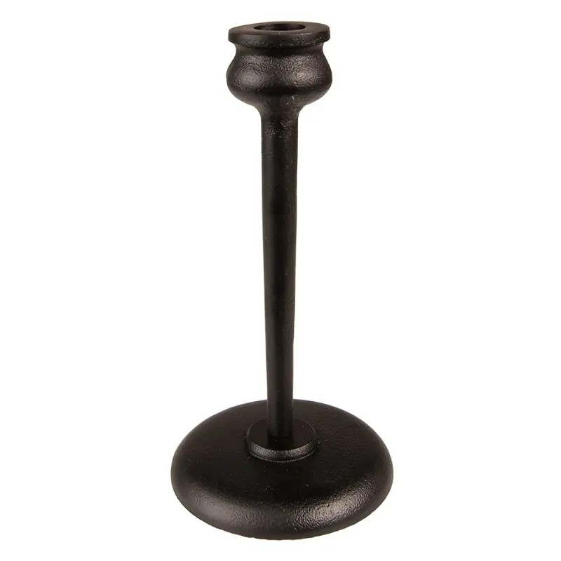 Weekendaanbieding Clayre & Eef Kandelaar 21 cm Zwart Aluminium