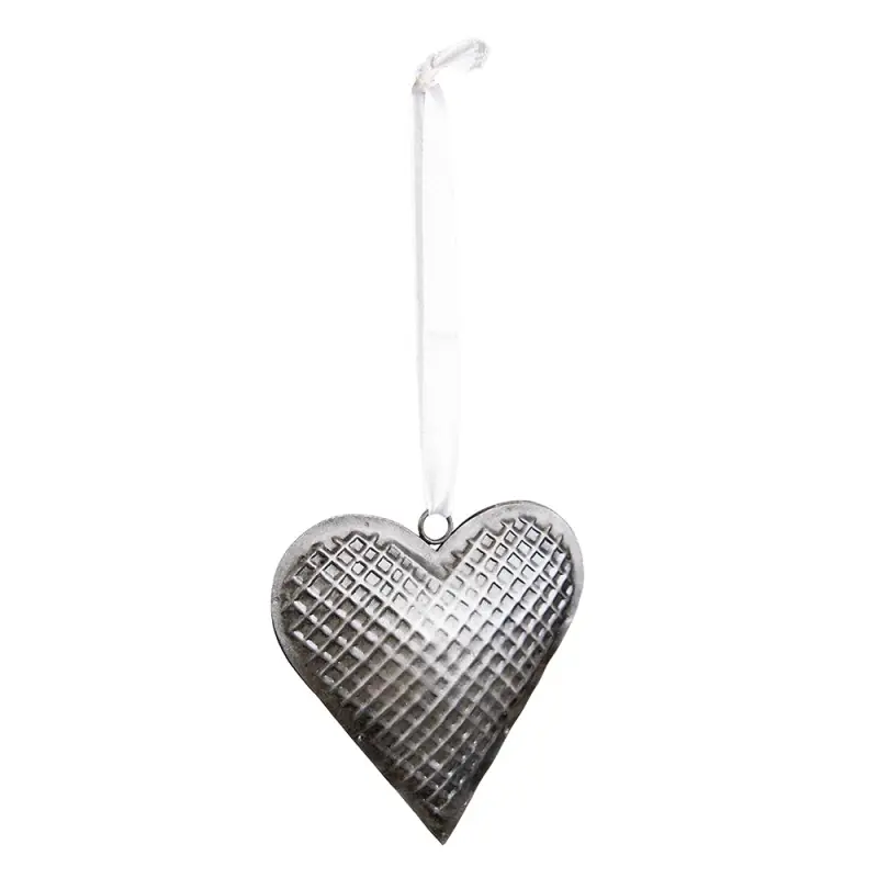 Clayre & Eef Decoratie Hanger 10x10 cm Grijs IJzer Weekendaanbieding