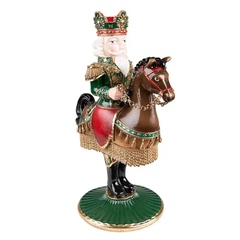 Lage Prijs Clayre & Eef Kandelaar Notenkraker 33 cm Groen Bruin Kunststof