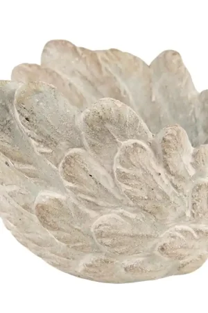 Weekendaanbieding Clayre & Eef Bloempot Vleugels Ø 20x13 cm Grijs Steen