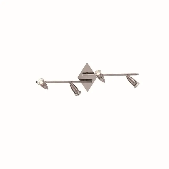 Beste Prijs Ideallux ALFA Plafondlamp Nikkel mat, 4-lichts