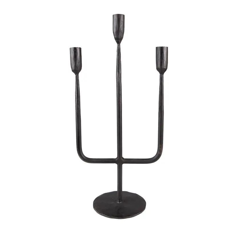Weekendaanbieding Clayre & Eef Kandelaar 43 cm Zwart IJzer
