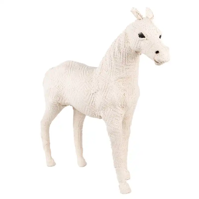 Clayre & Eef Beeld Paard 46 cm Beige Papier Rechtstreeks Van De Fabrikant