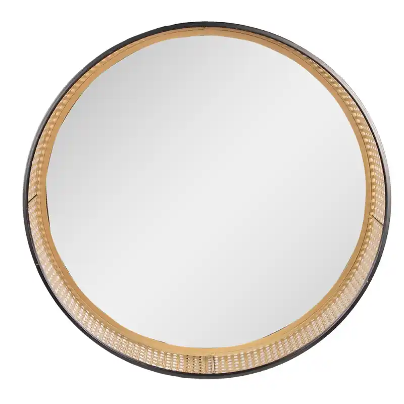 Speciale Aanbieding Clayre & Eef Spiegel Ø 60 cm Bruin Metaal