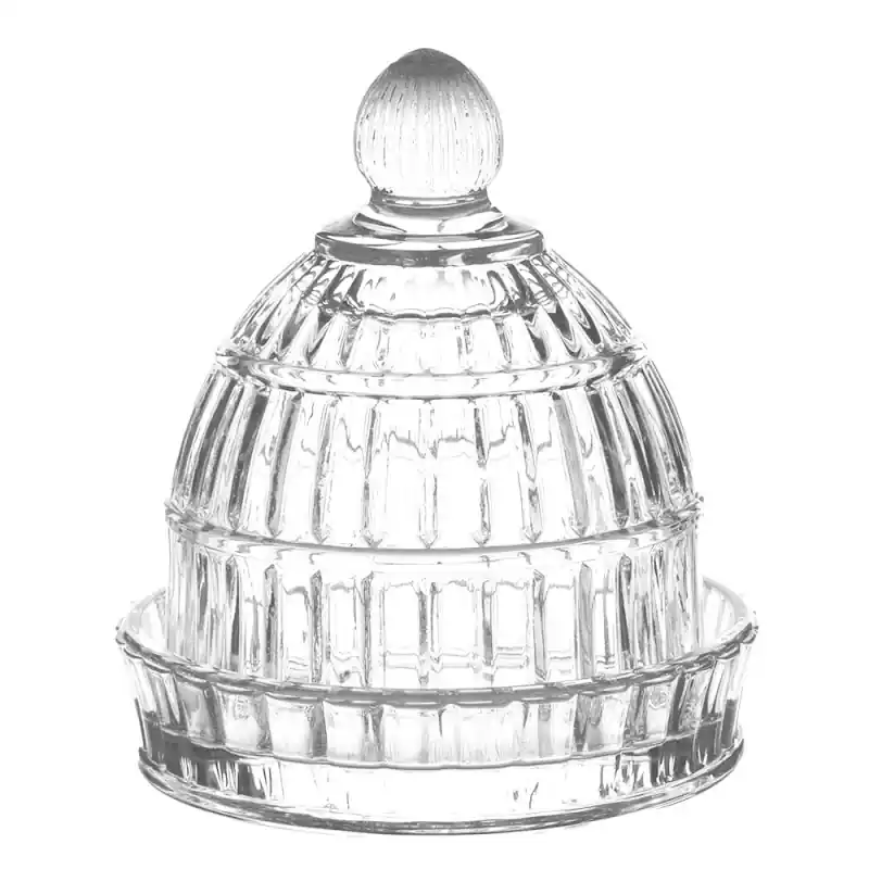 Clayre & Eef Stolp Ø 9x10 cm Transparant Glas Lage Kosten