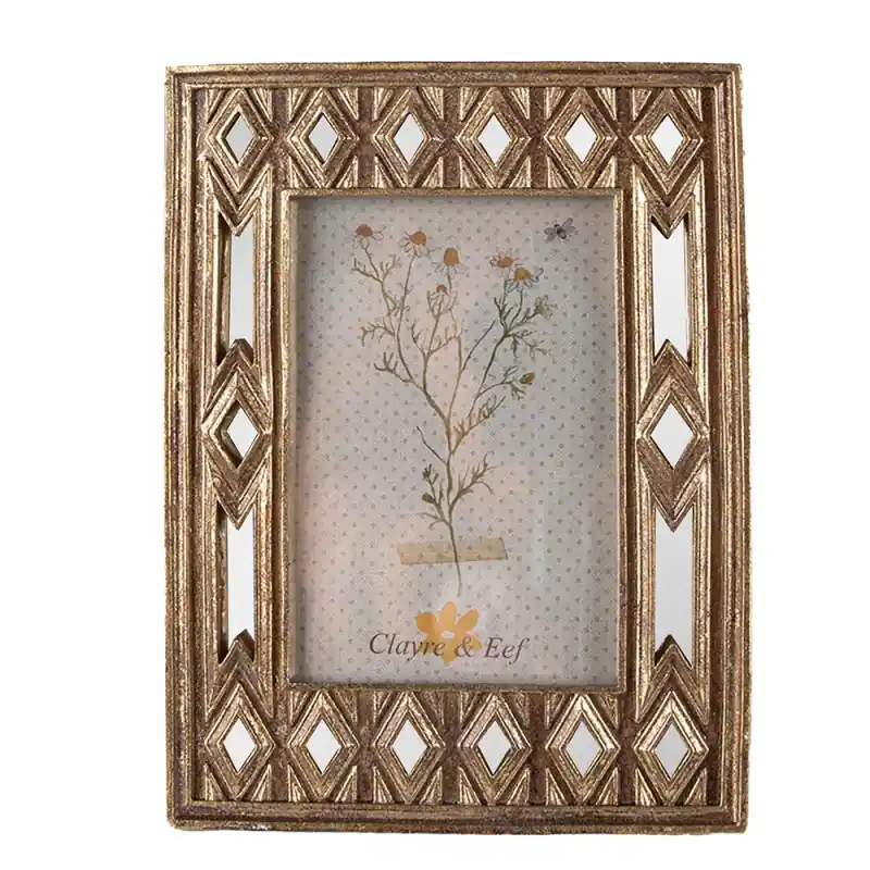 Koop Online Clayre & Eef Fotolijst 10x15 cm Goudkleurig Polyresin
