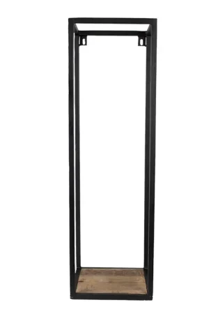 Alleen Vandaag Clayre & Eef Wandrek 20x20x65 cm Zwart Bruin IJzer