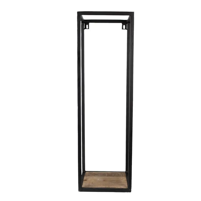 Alleen Vandaag Clayre & Eef Wandrek 20x20x65 cm Zwart Bruin IJzer