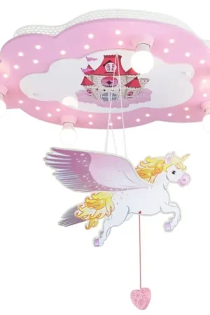 Beste Prijs Elobra EINHORN Plafondlamp Roze, 5-lichts