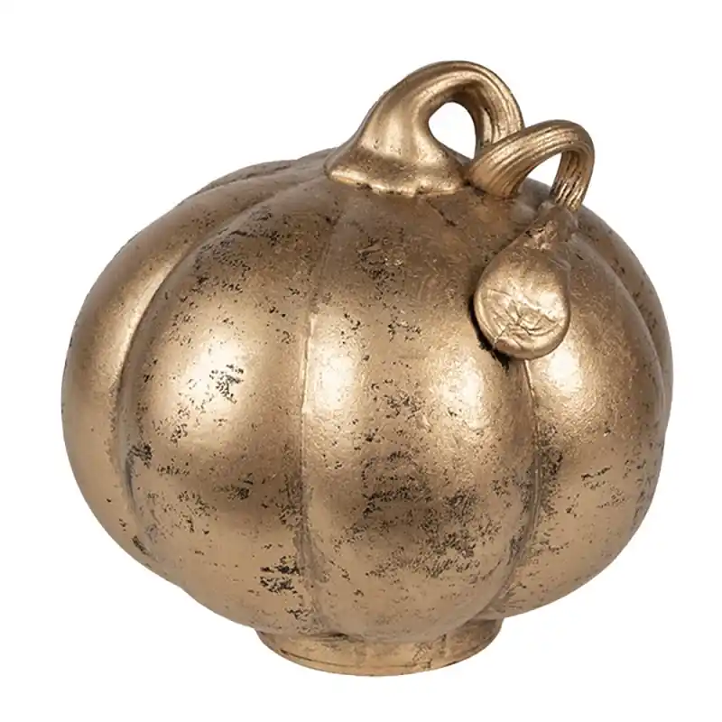 Clayre & Eef Decoratie Pompoen Ø 15x15 cm Koperkleurig Glas Veilige Betaling