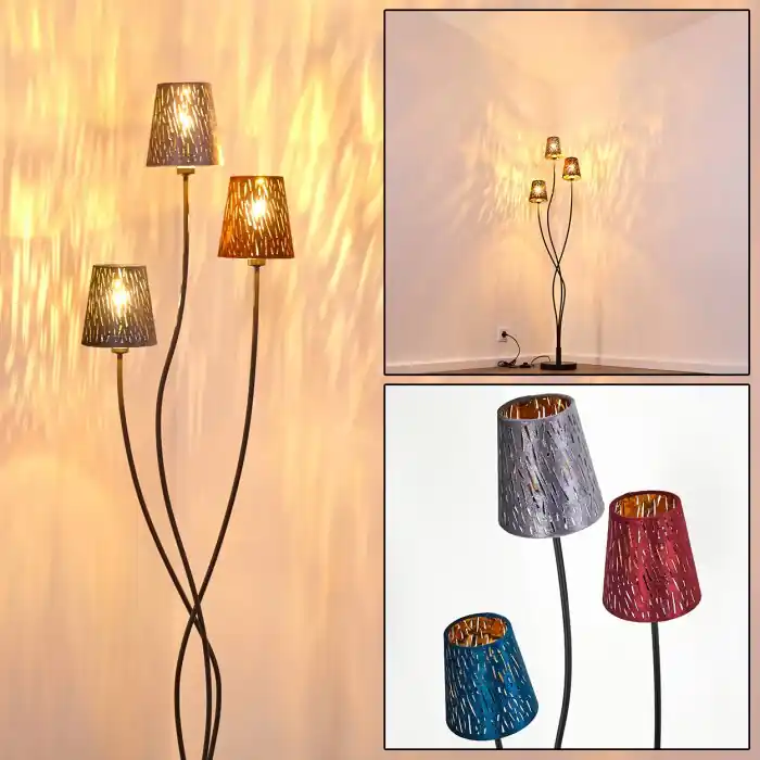 Liared Staande lamp Zwart, 3-lichts Beperkte Voorraad