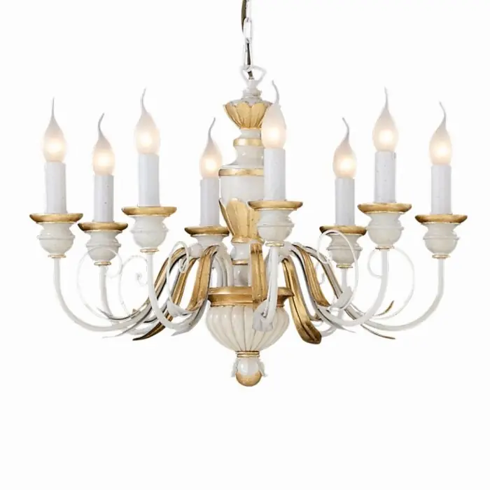 Ideallux FIRENZE kroonluchter Wit, 8-lichts Speciale Aanbieding