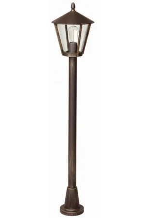 Albert 129 Buiten staande lamp Bruin, Messing, 1-licht Laatste Versie