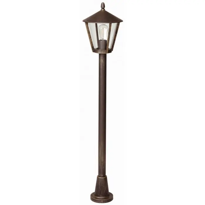 Albert 129 Buiten staande lamp Bruin, Messing, 1-licht Laatste Versie