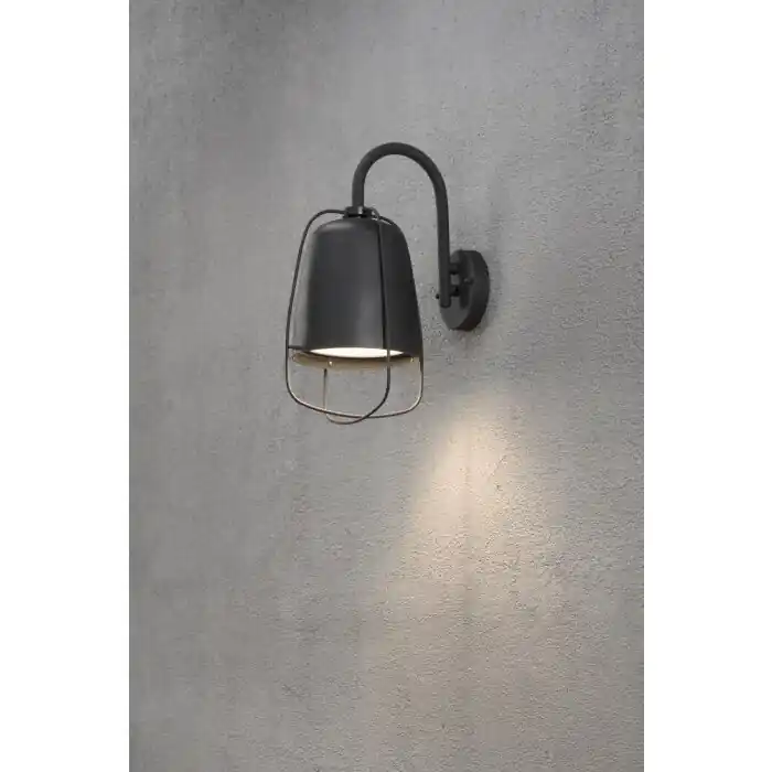 Exclusieve Aanbieding Konstsmide Perugia Muurlamp Zwart, 1-licht