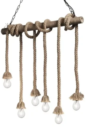 Ideallux CANAPA Hanger Bruin, Zwart, 6-lichts Hete Deal