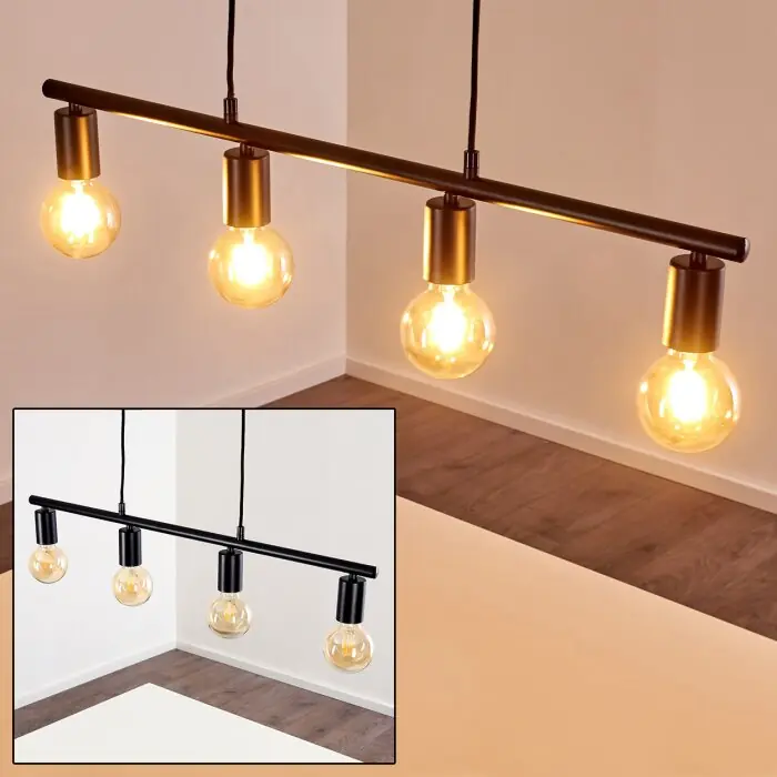 Gereduceerde Prijs Maidford Hanglamp Zwart, 4-lichts