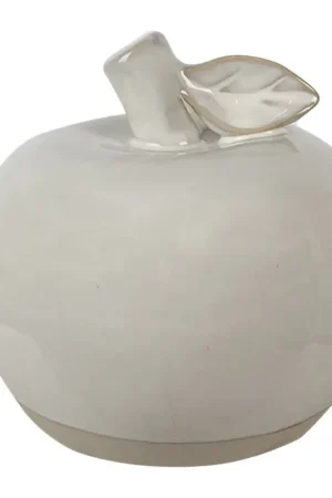 Weekendaanbieding Clayre & Eef Decoratie Appel 10 cm Beige Porselein