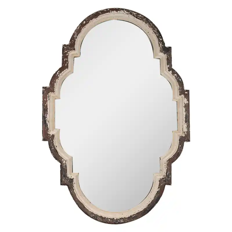 Aanbieding Clayre & Eef Spiegel 63x4x91 cm Bruin Beige Hout