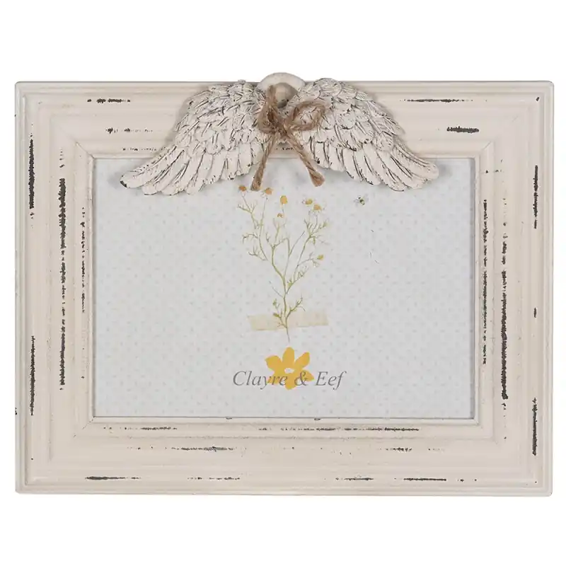 Clayre & Eef Fotolijst 18x13 cm Wit MDF Hoge Kwaliteit