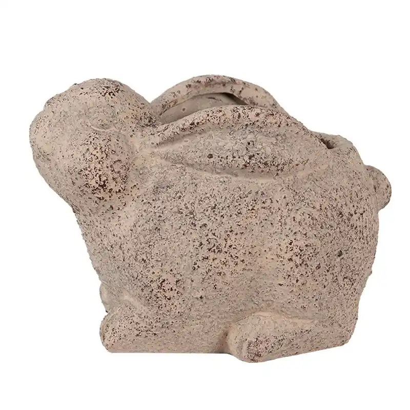 Clayre & Eef Bloempot Konijn 17x12x12 cm Beige Keramiek Gratis Retour