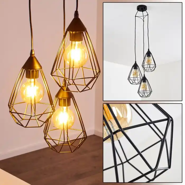 Gratis Retour Kunir Hanger Zwart, 3-lichts