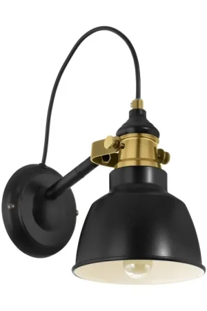 Beste Prijs Eglo THORNFORD Muurlamp Gebrandschilderd, Zwart, 1-licht