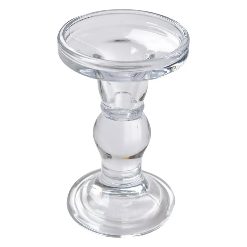 Dagaanbieding Clayre & Eef Kandelaar Ø 8x14 cm Transparant Glas