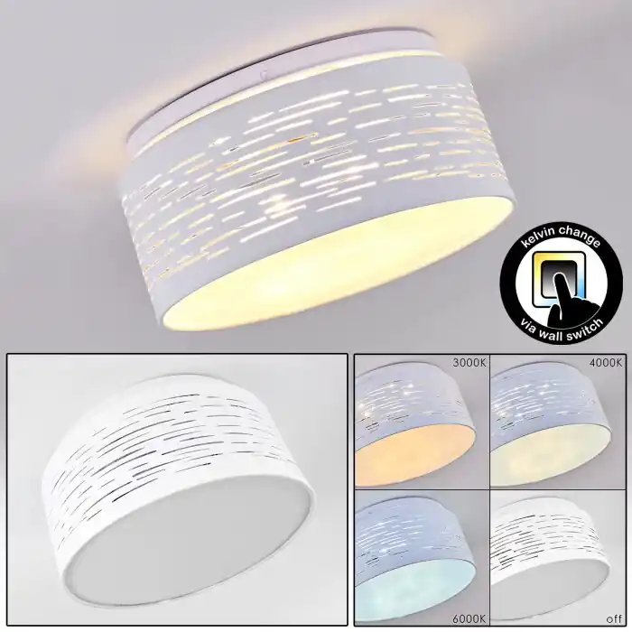 Express Levering Bandol Plafondlamp LED Wit, 1-licht