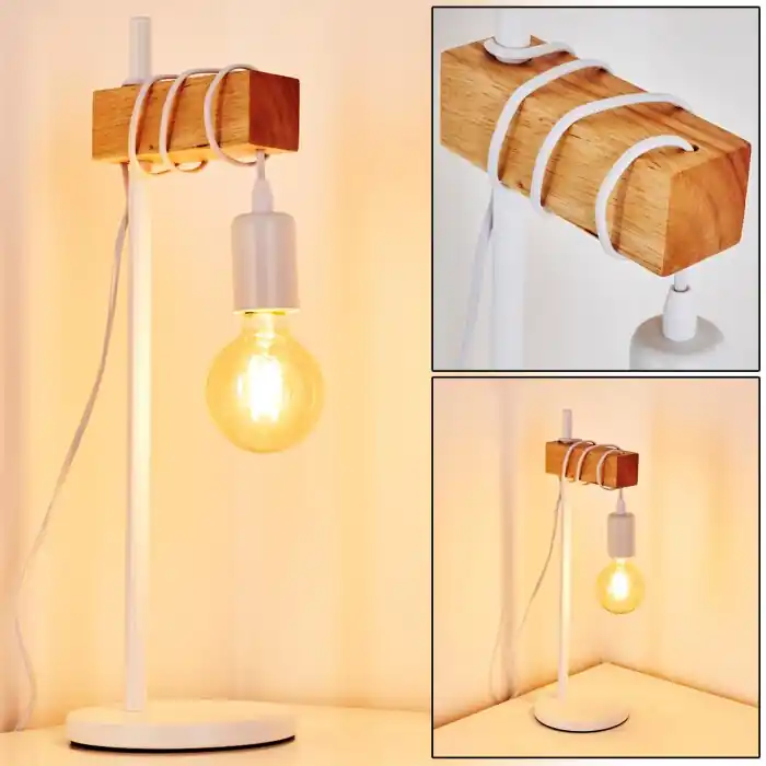 Barbengo Tafellamp Bruin, Wit, 1-licht Weekendaanbieding