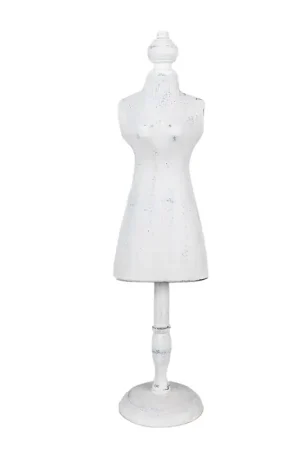 Weekendaanbieding Clayre & Eef Sieraden Standaard 13x11x51 cm Wit Hout