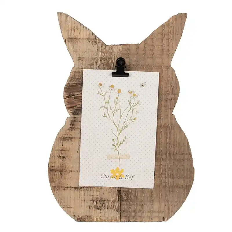 Clayre & Eef Fotolijst Konijn 18x2x25 cm Bruin Hout Must-Have