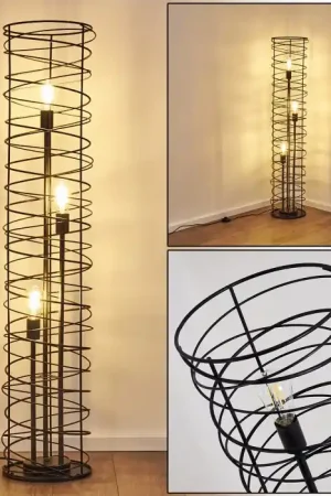 Woerden Staande lamp Zwart, 3-lichts Finale Uitverkoop