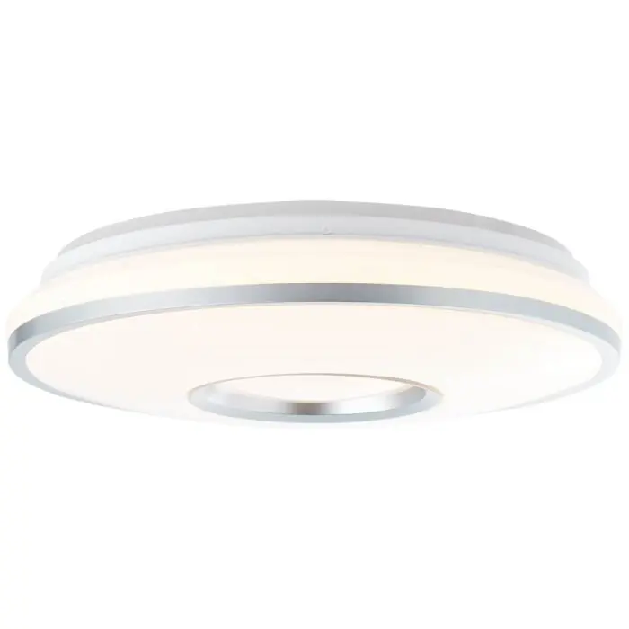 Brilliant Visitation Plafondlamp LED Zilver, 1-licht, Afstandsbediening, Kleurwisselaar Tijdelijk Beschikbaar