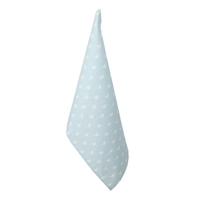 Merkproduct Clayre & Eef Theedoek 47x70 cm Blauw Katoen Hartjes