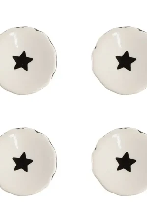 Actieprijs Clayre & Eef Deurknop Set van 4 Ø 4 cm Beige Keramiek Ster