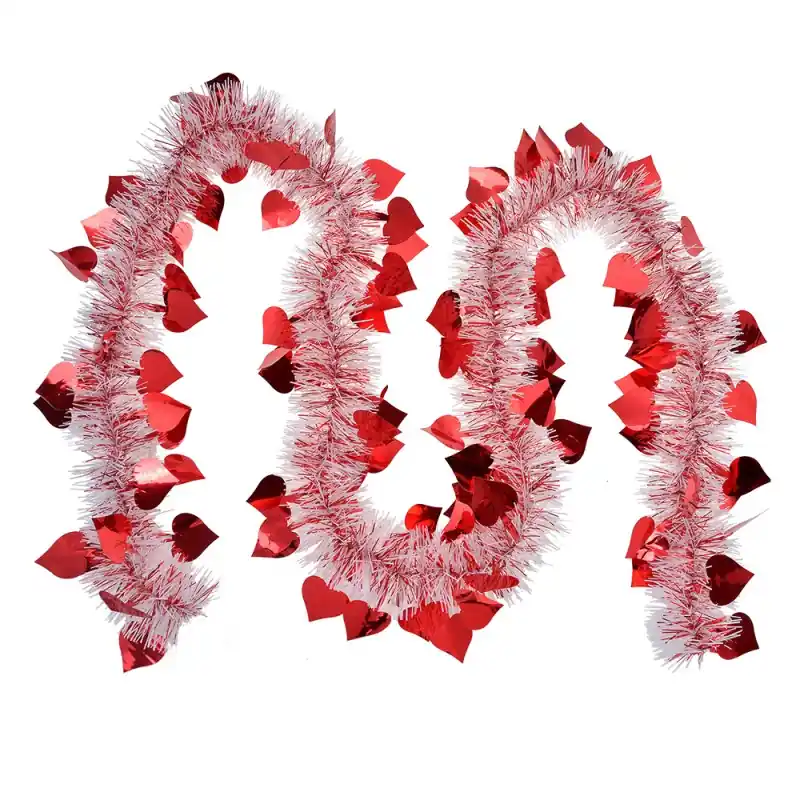Tijdelijk Beschikbaar Clayre & Eef Kerstslinger Guirlande 200 cm Rood Kunststof