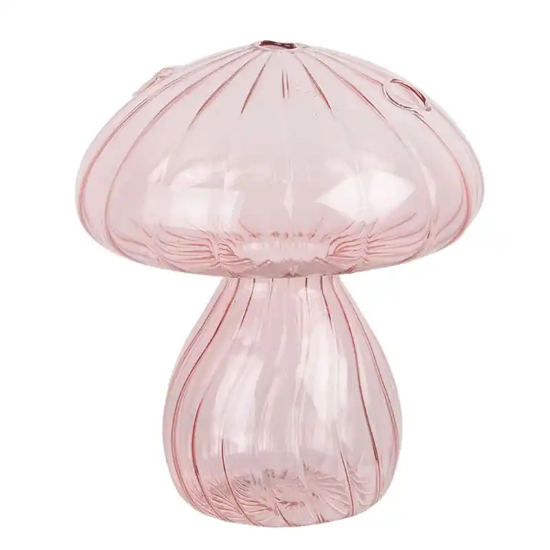 Aanbieding Clayre & Eef Decoratie Beeld Paddenstoel Ø 13x15 cm Roze Glas