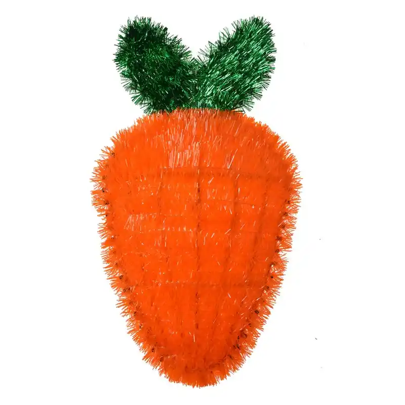 Snelle Levering Clayre & Eef Wanddecoratie Wortel 20x3x37 cm Oranje Kunststof