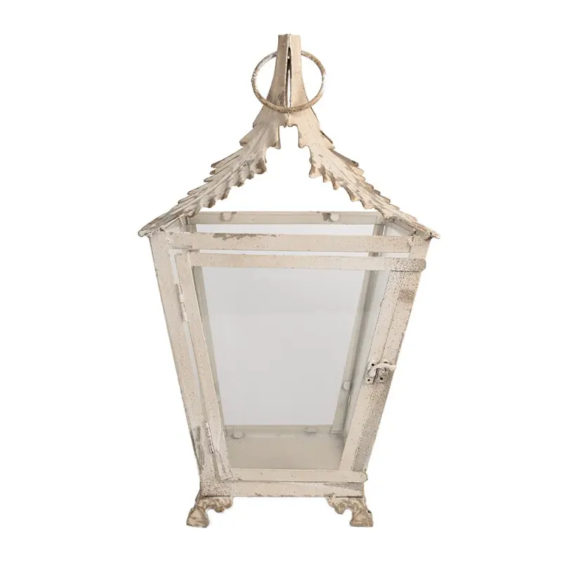 Bestseller Clayre & Eef Lantaarn 26x26x47 cm Beige Metaal