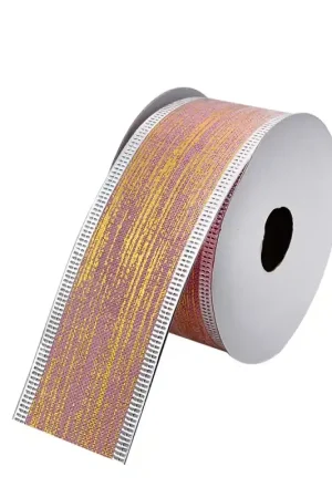 Exclusieve Aanbieding Clayre & Eef Kerstlint 38 mm Roze Goudkleurig Synthetisch