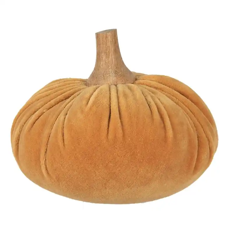 Clayre & Eef Decoratie Pompoen Ø 15x12 cm Oranje Polyester Fabrieksprijs