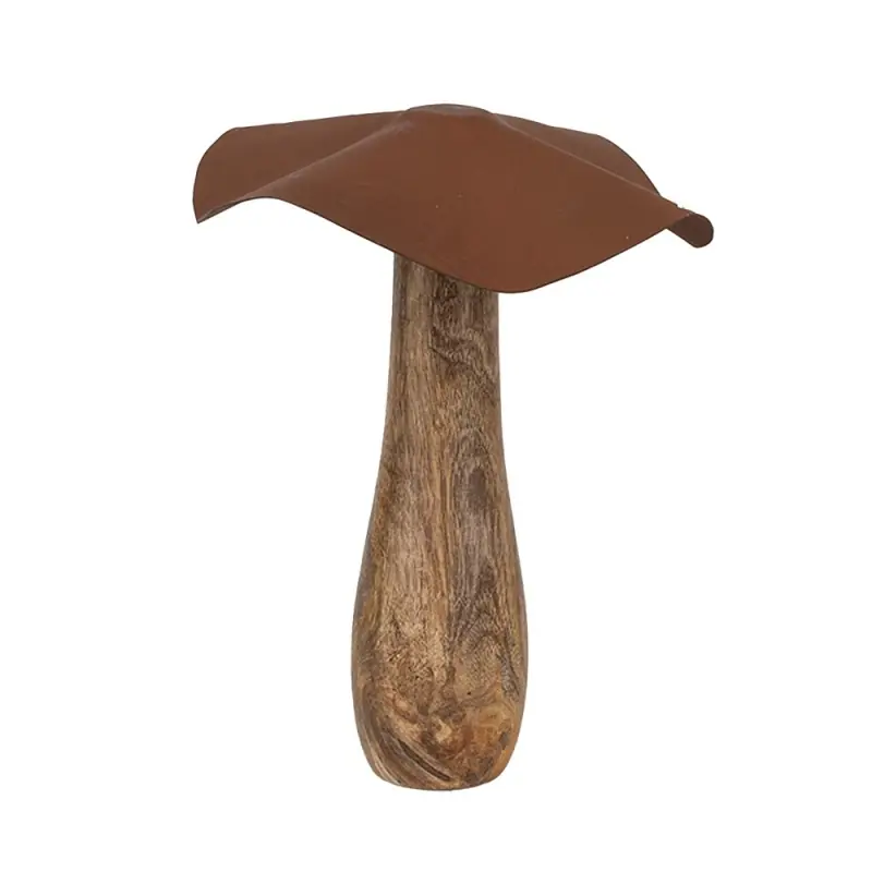 Clayre & Eef Decoratie Paddenstoel Ø 20x25 cm Bruin Hout Must-Have