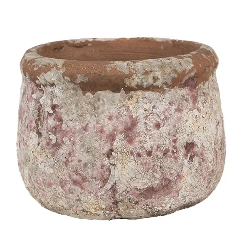 Nu Kopen Clayre & Eef Bloempot Ø 13x9 cm Beige Terracotta