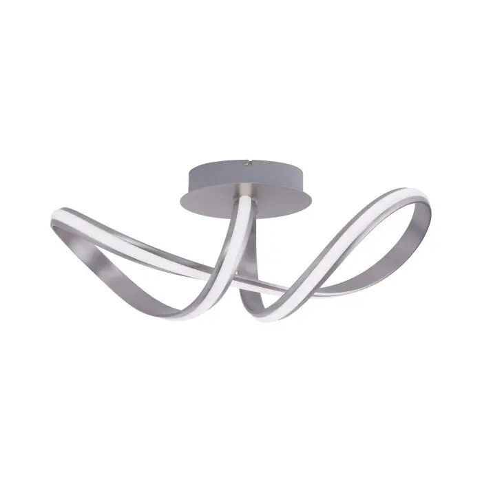 Bestseller Leuchten-Direkt Ls-MELINDA Plafondlamp LED roestvrij staal, 1-licht, Afstandsbediening, Kleurwisselaar